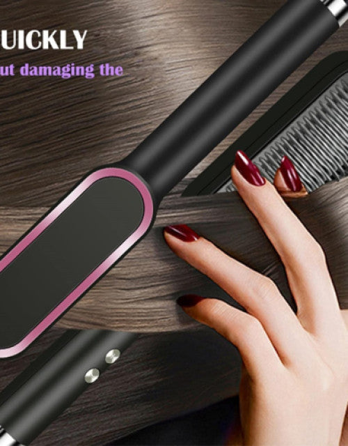 Straightening Comb, Fast Heating, Ionic Technology Hair Straightener Brush