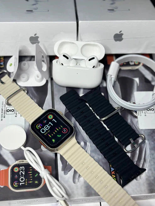 Combo T800 Ultra Watch + AIRPODS PRO (With One Year Warranty).