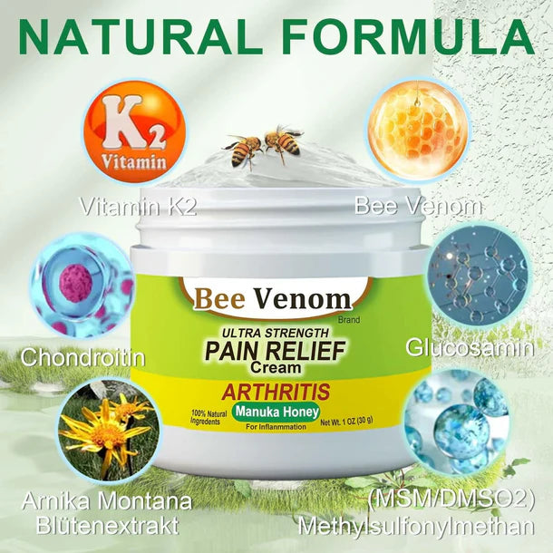 Bee Venom Ultra Strength Pain Relief Cream - (🔥BUY 1 GET 2 FREE🔥. (Today Offer Only)