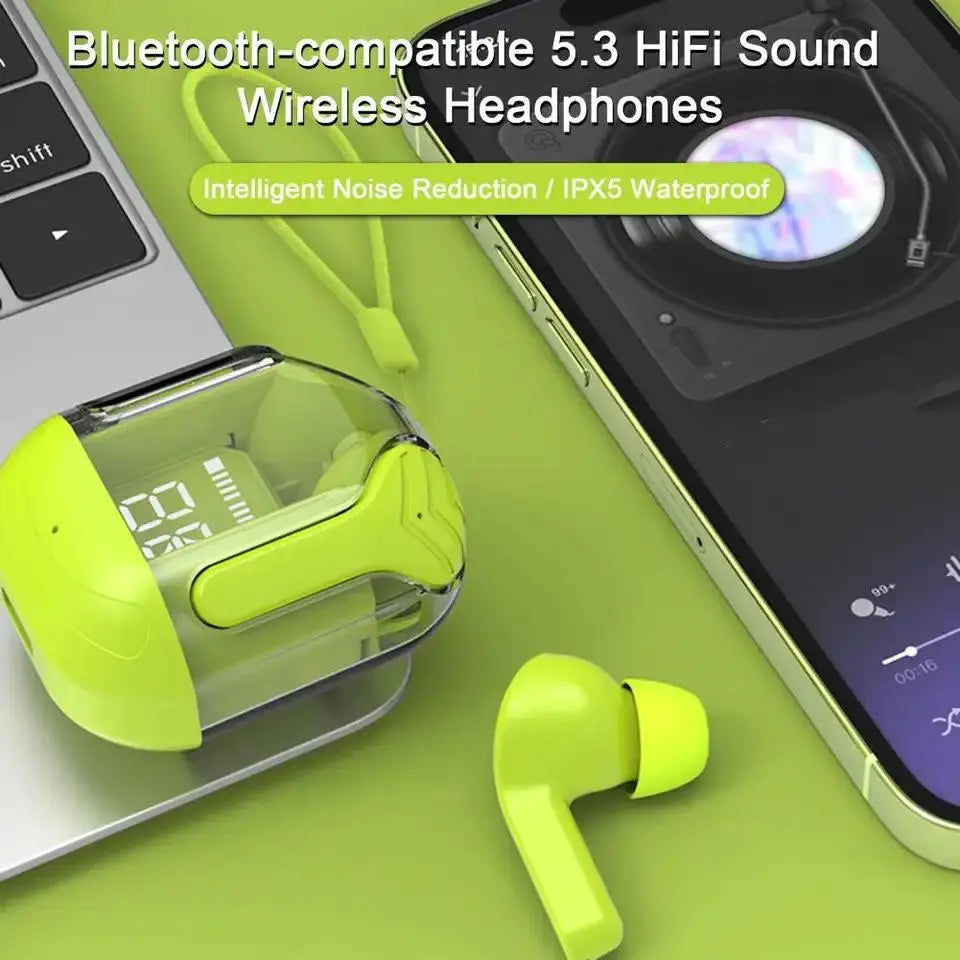 Touch Enabled - Ultrapod Earphone Buds Transparent (With One Year Warranty) Diwali Sale 50 % Off