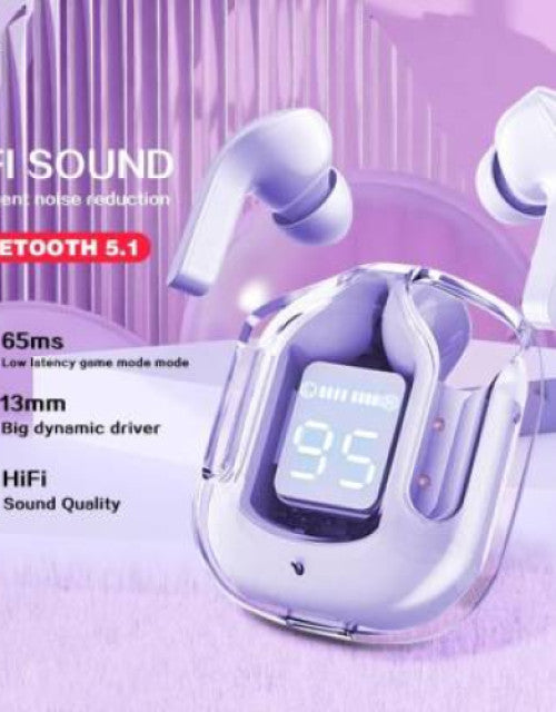 Touch Enabled - Ultrapod Earphone Buds Transparent (With One Year Warranty) Diwali Sale 50 % Off